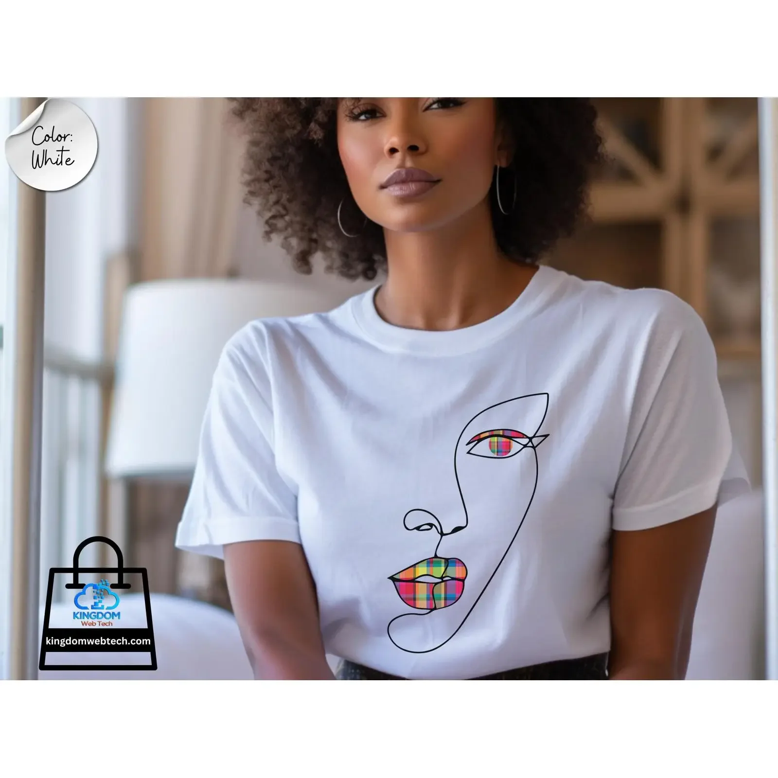 Camiseta con estampado abstracto de cara estilo Caribeño Madras, Souvenir de USVI, vintage, lavada, para hombre, informal, elástica, ropa de diseñador, transpirable, suave