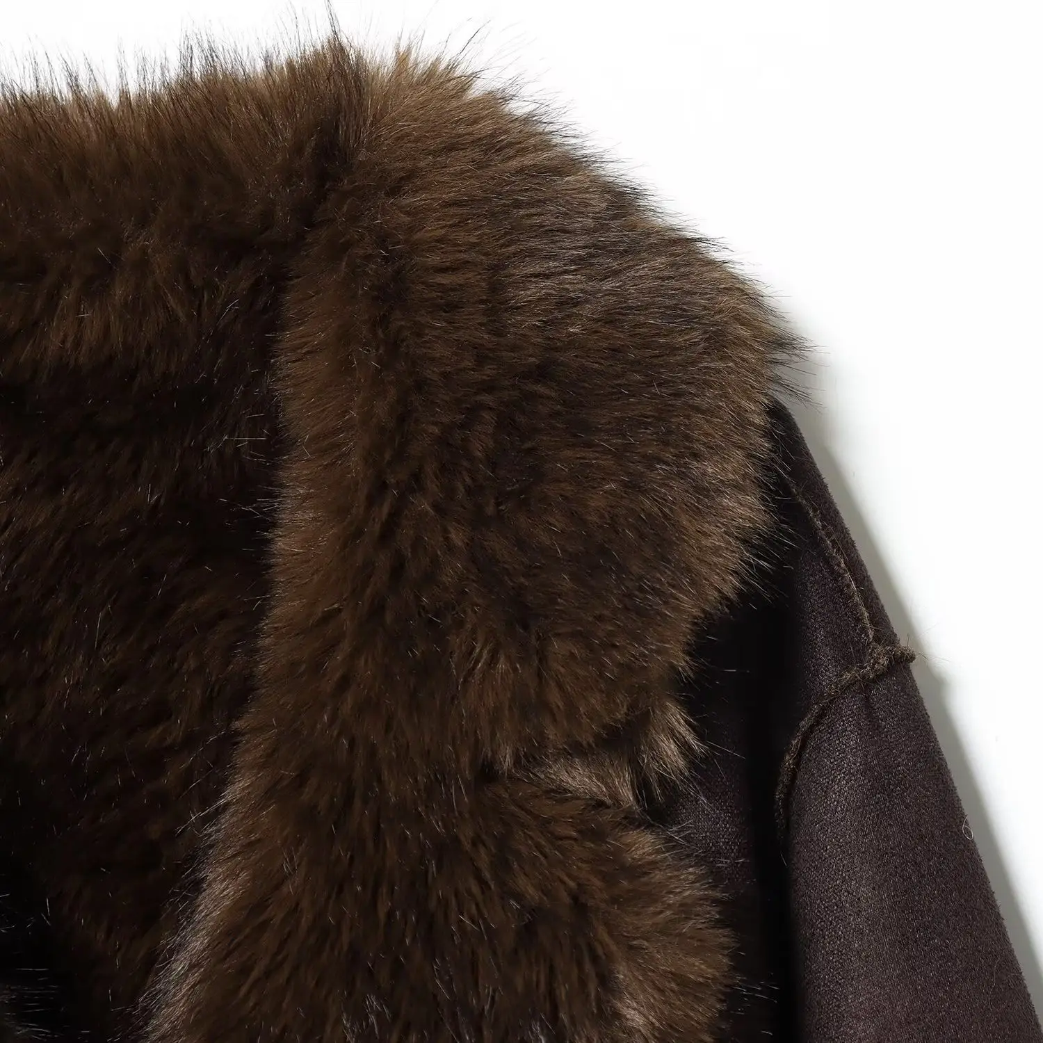 معطف أنيق ذو وجهين بتأثير الفرو الصناعي من JNLEAOG، معطف قصير نسائي جديد للخريف متعدد الاستخدامات مصنوع من ألياف البوليستر