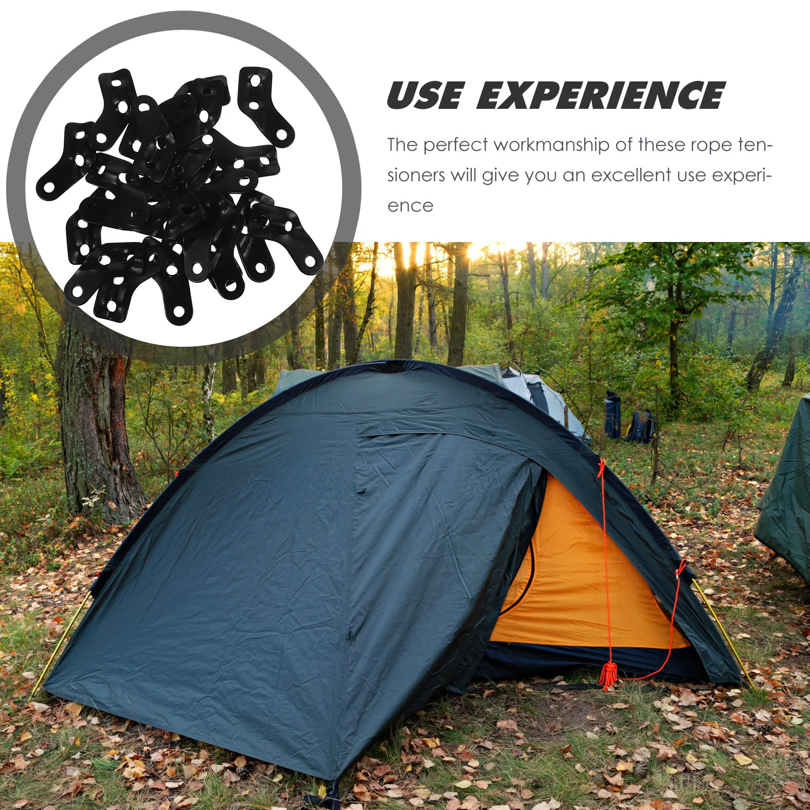 

26Pcs Adjustable Cord Buckles Tent Rope Tensioners Anti-Slip Windproof Rope Tighteners Camping Outdoor Tent Accessories