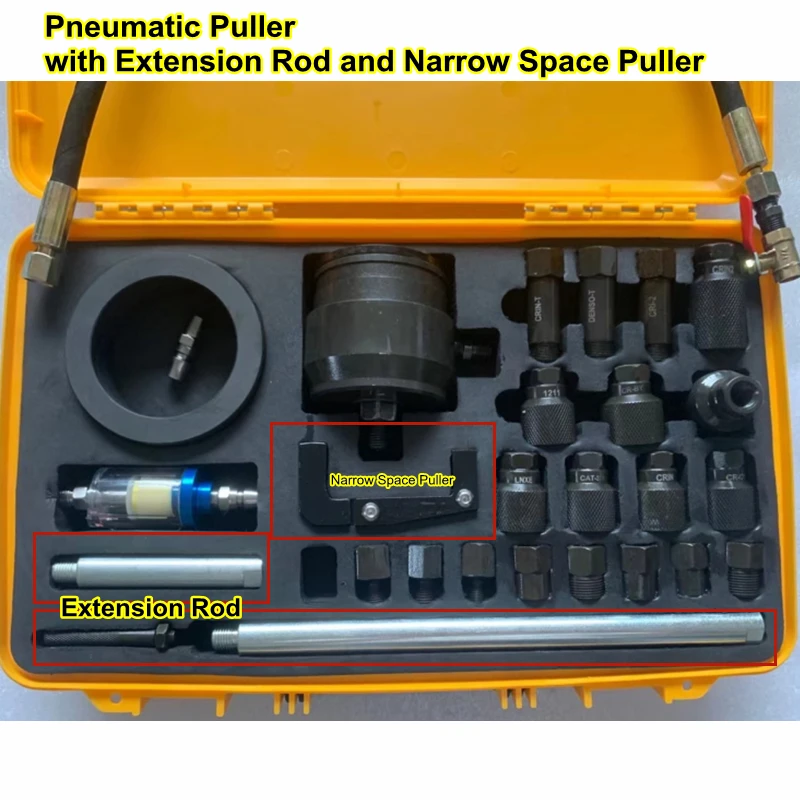 

1000Nm Pneumatic Puller with Extension Lengthen Rod for Bosch Denso CAT Cummins Injector Removal Tool Set