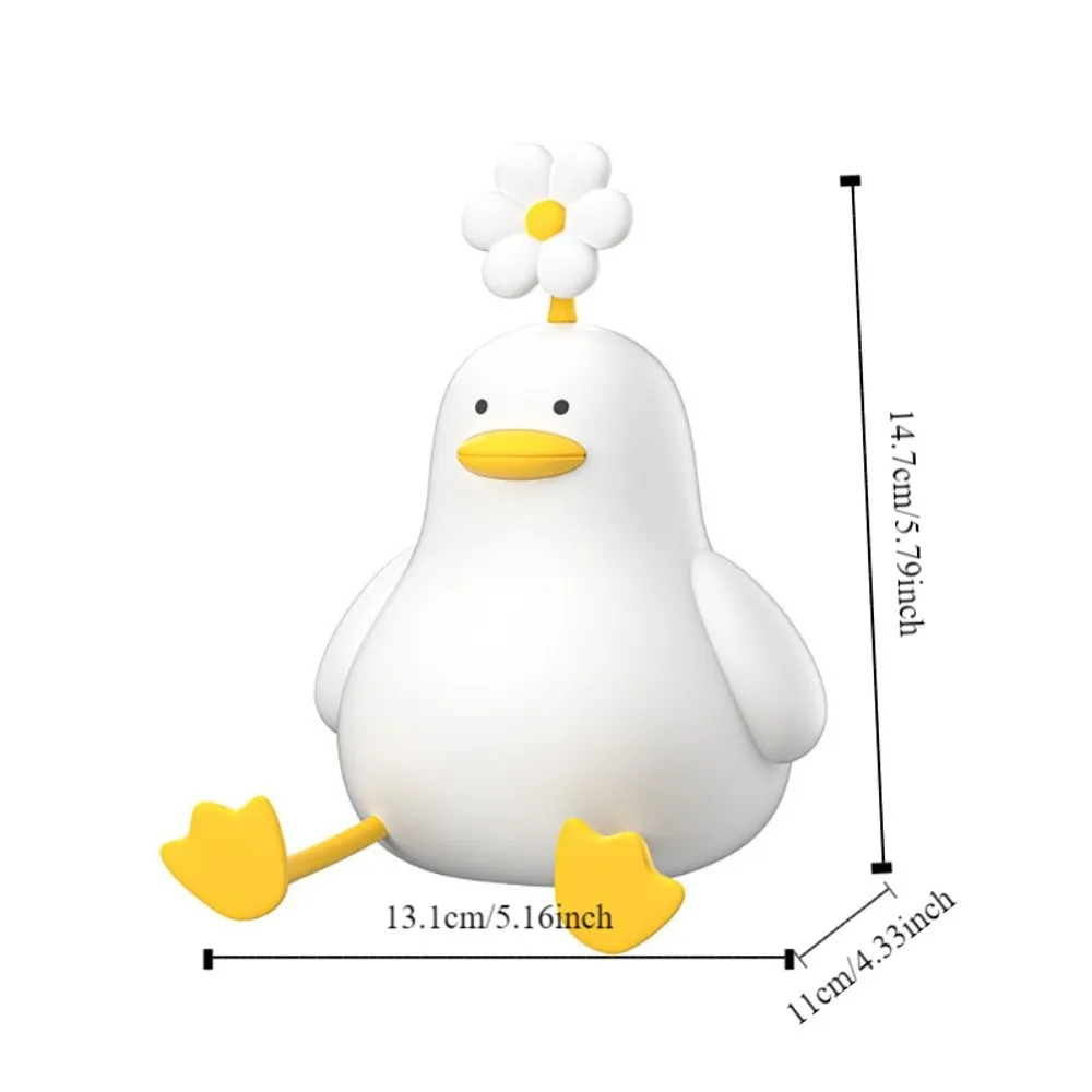 Cute Cartoon Duck Night Light Dimmable Soft Light Touch Sensor Lamp USB Rechargeable LED Night Light Book Lights