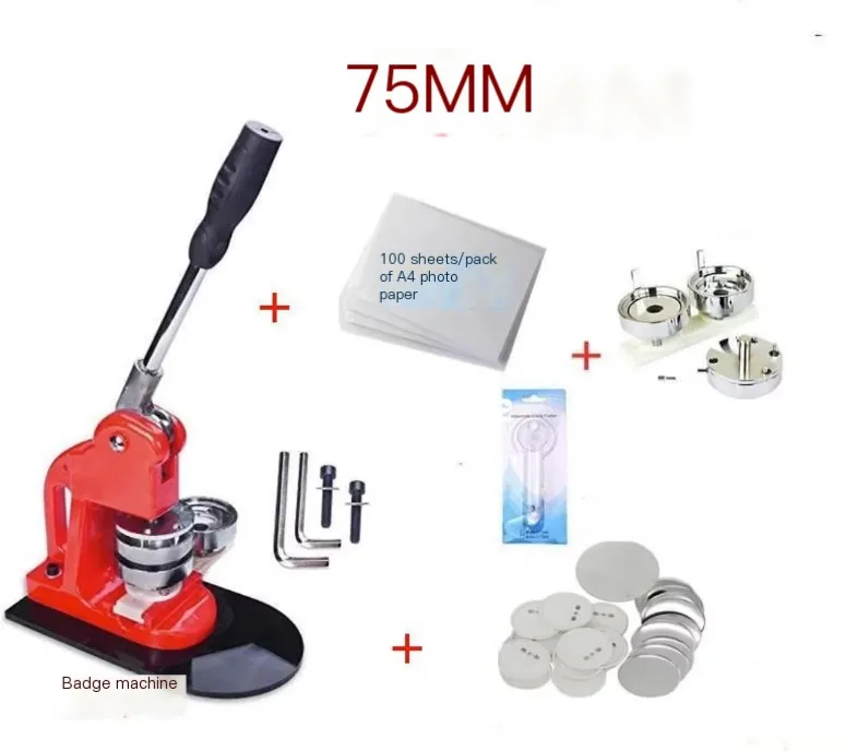 

Button Maker Badge Making Machine NEW+ 75mm Mold One Set