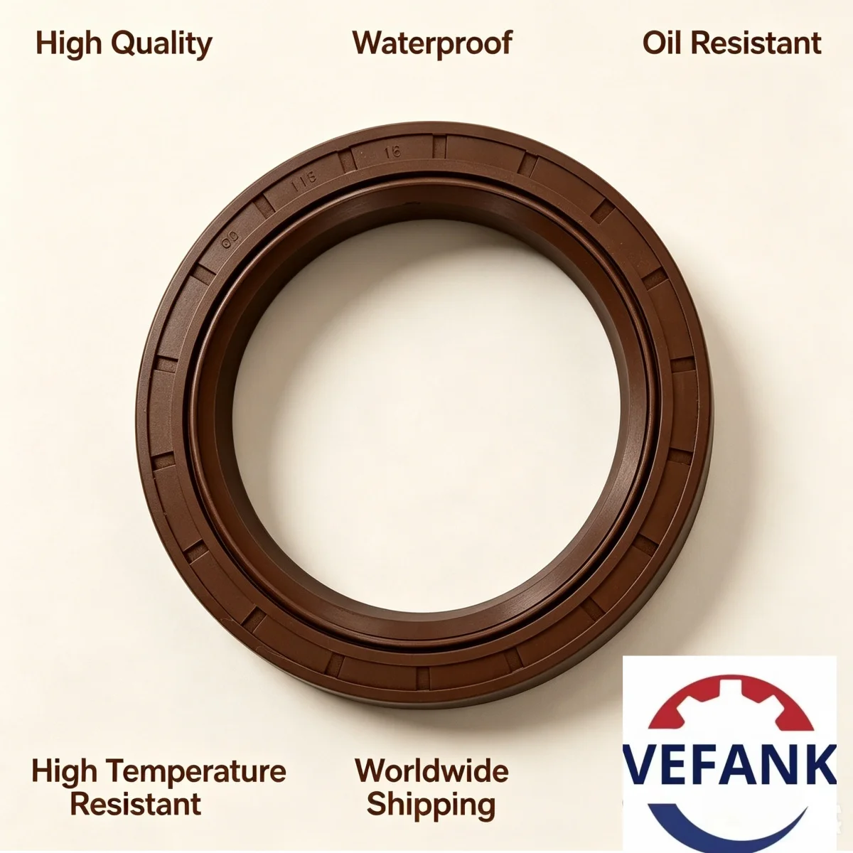 90*115*18mm, Oil Seal, NBR, flange-type skeleton oil seal with mounting holes, high quality,suitable for heavy machinery.