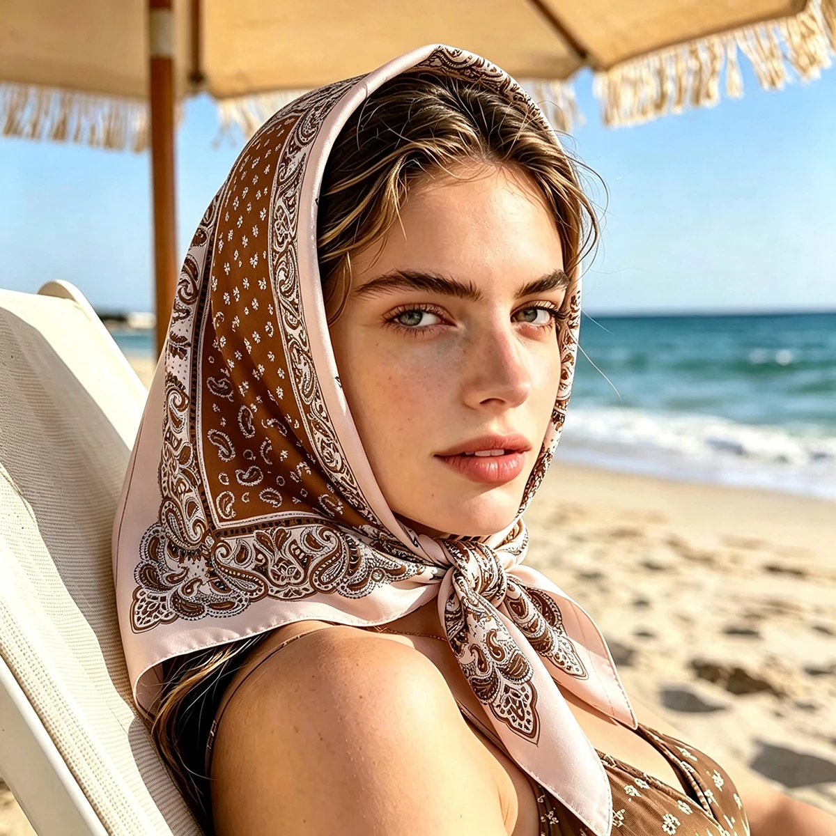 Vintage Fashion Hijab - Vintage Bandana Square Scarf For Women