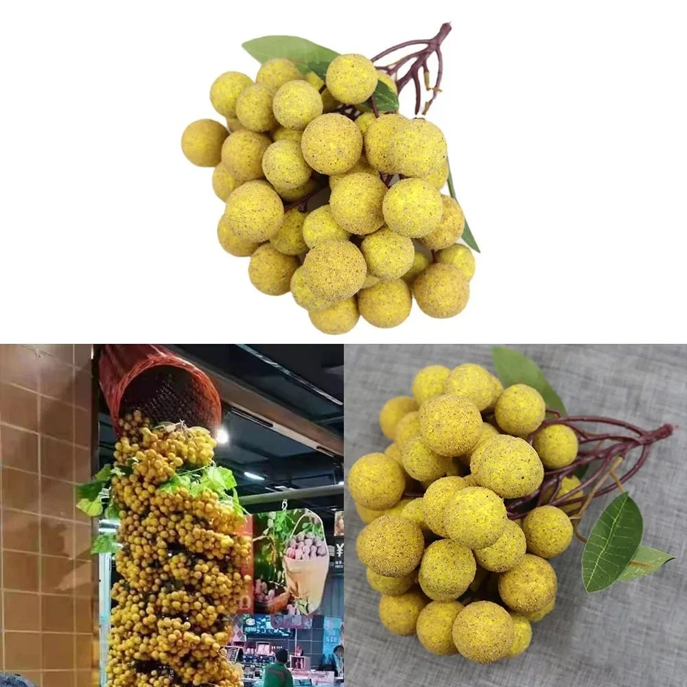 Artificial Fruits Longan Fruit Model Shopwindow Ornament Photo Props Home Decor High Quality Artificial Longan