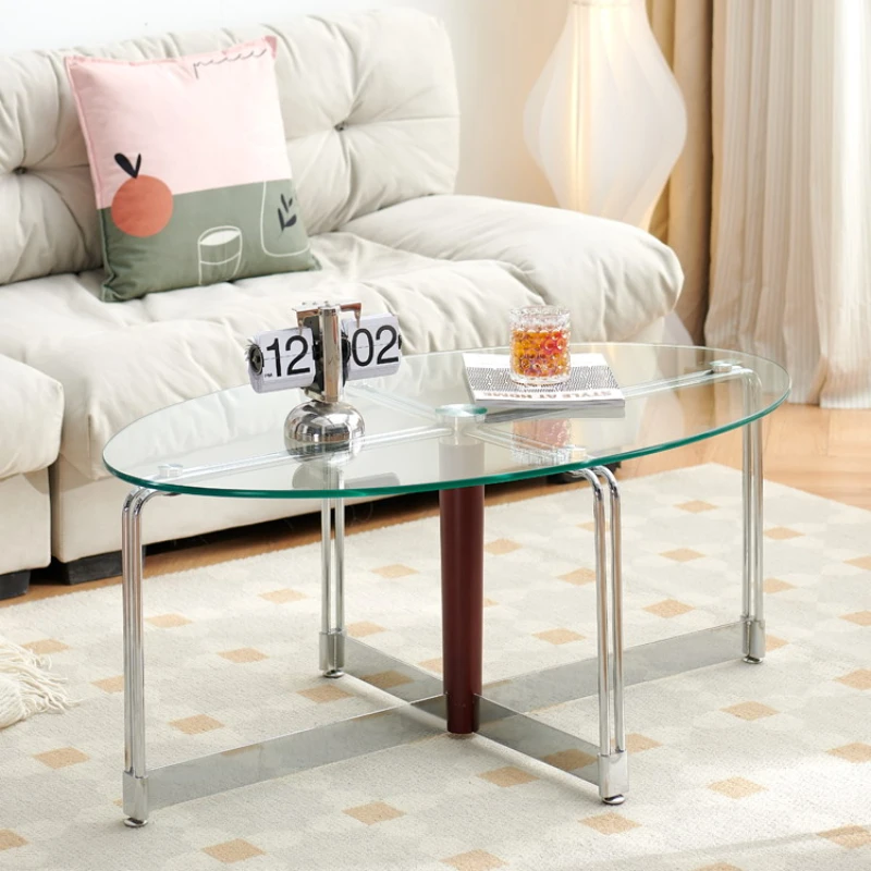 

Nordic home Nordic antique glass coffee table designer Bauhaus minimalist living room with a few tea tables and low tables.