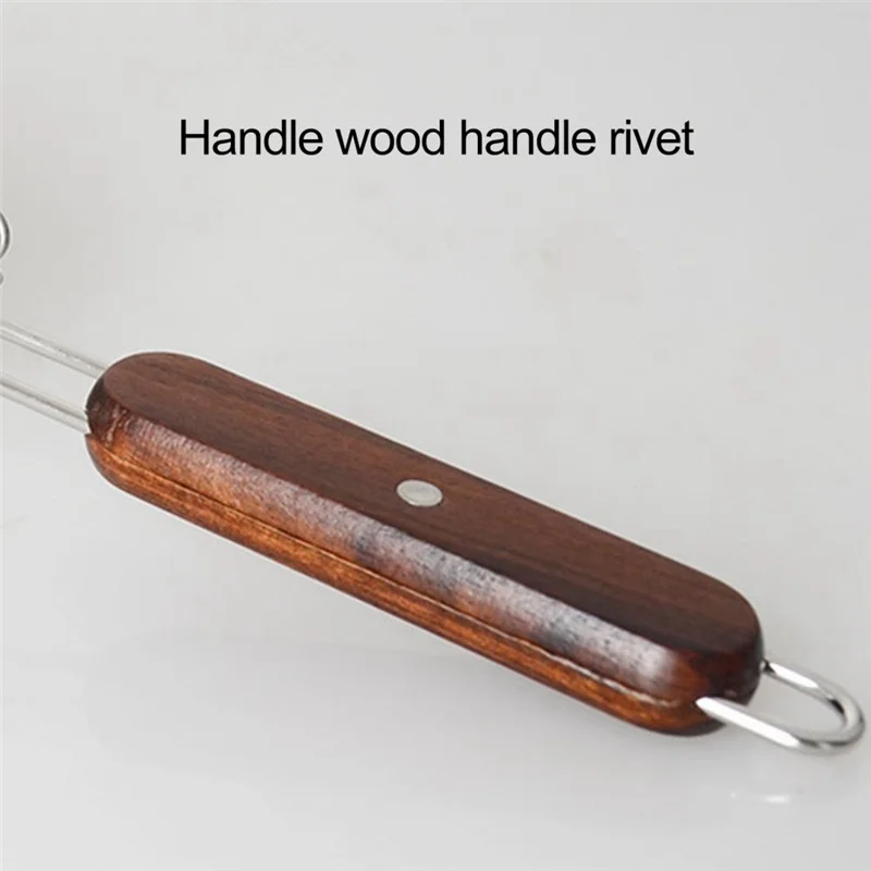 

N37R_Coffee Filters Wooden Handle Stainless Steel Coffee Roaster Net, Home