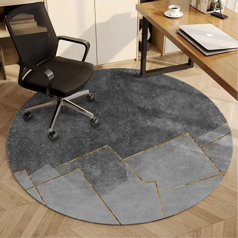 Round  Carpet for Study or Office, Anti-Slip Mat for Computer Chair and Wheelchair, Home Decoration Rug