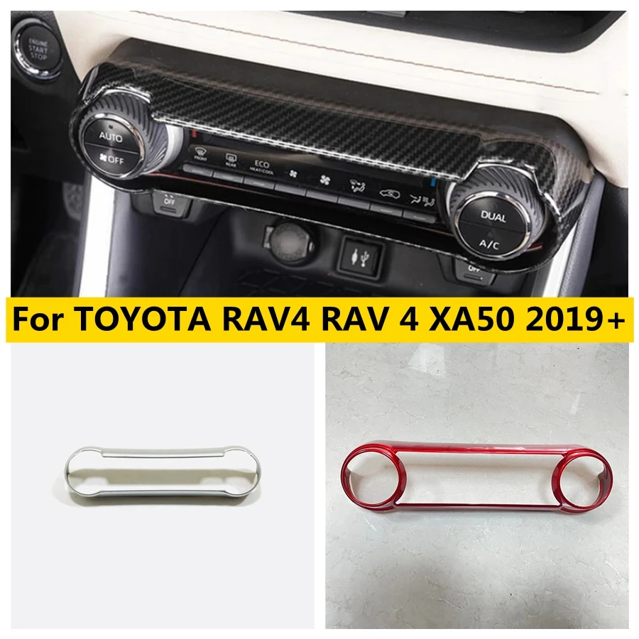 Auto Central Control Air Conditioning Knobs Control Panel Fan Speed Button Cover Trim Fit For TOYOTA RAV4 RAV 4 XA50 2019 - 2024