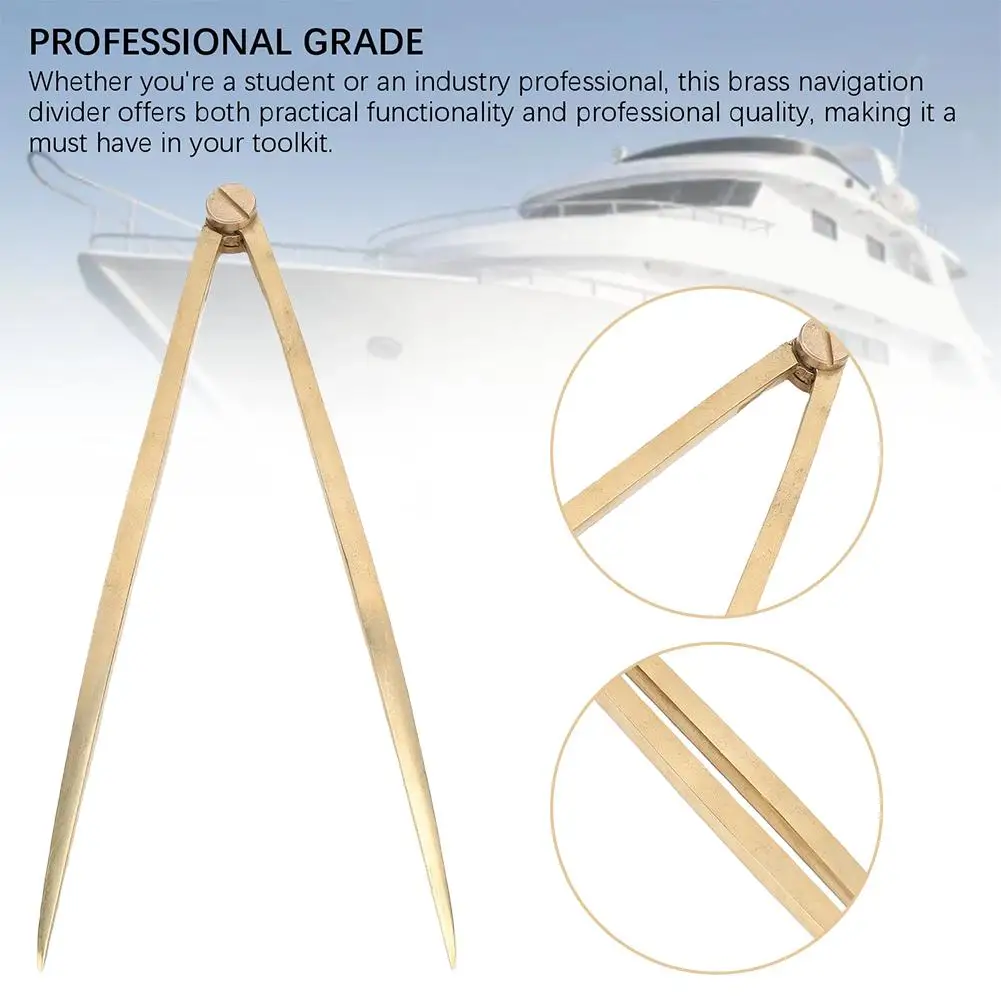 황동 항해 분배기 해양 지도 향상된 정확도 항해 도구 항해 보트 타기용 지도 측정 액세서리