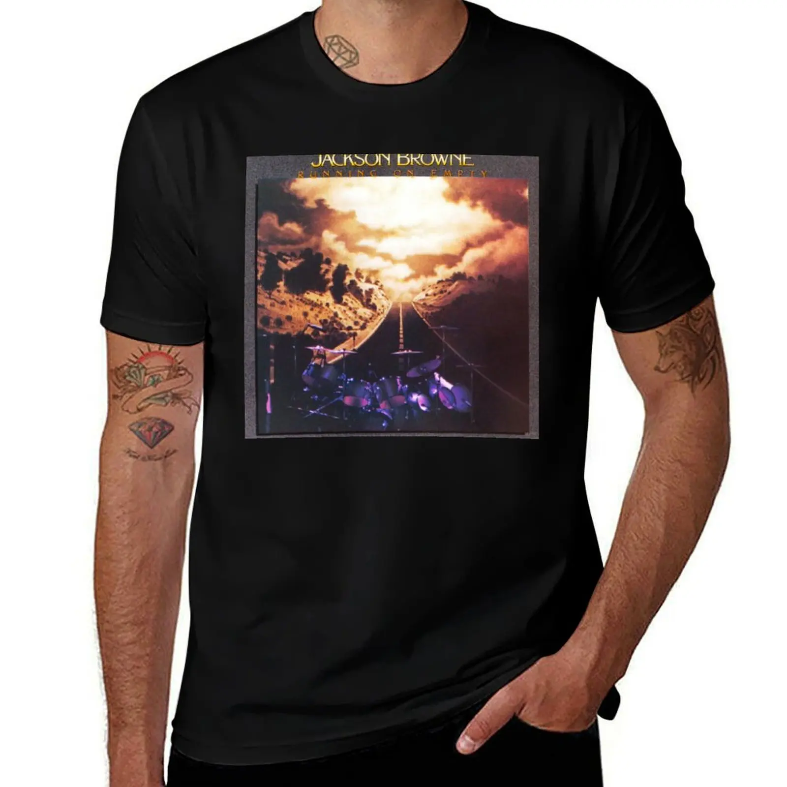 Running On Empty. T-Shirt Daily Work Short Sleeve Top