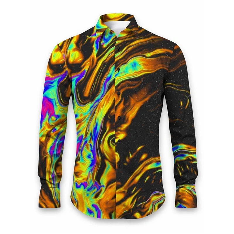 Newest Autumn Shirts For Men 3D Personalized Oil Paint Long Sleeve Harajuku Shirt Oversized Tops Tee Shirt Homme Female Clothing