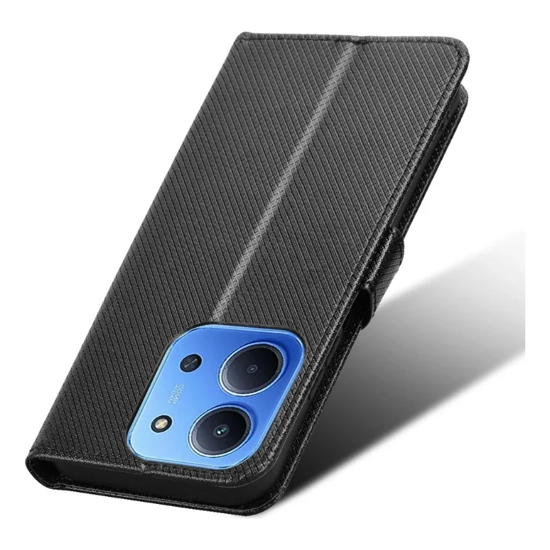 ل Xiaomi Poco C85 محفظة قلابة حالة الماس الحبوب الجلدية المغناطيسي قوس غطاء ل Xiaomi Poco C85 الغلاف