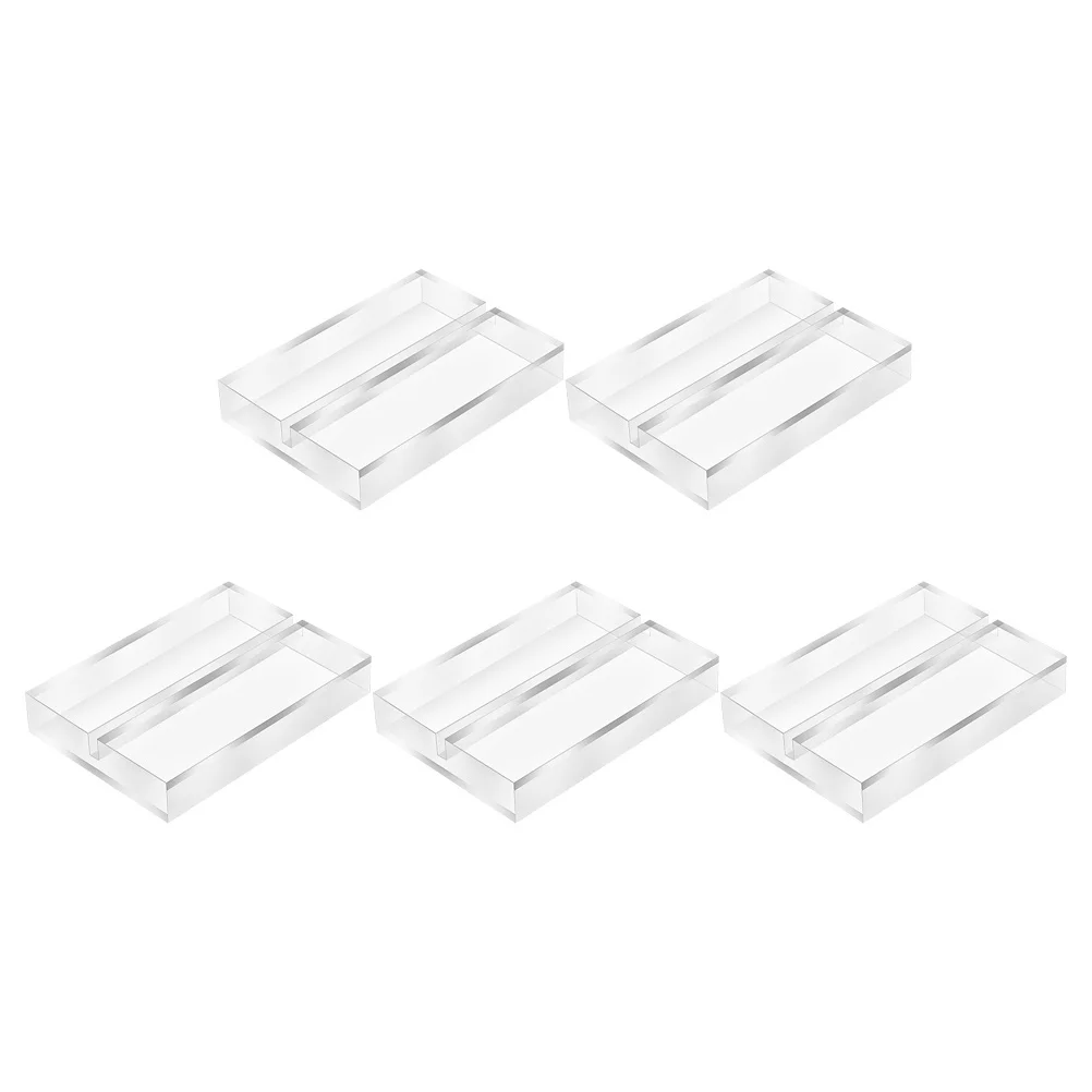 

5Pcs Transparent Acrylic Card Slot Holders Clear Stand for Wedding Signs Table Numbers Place Cards Display Acrylic Stand