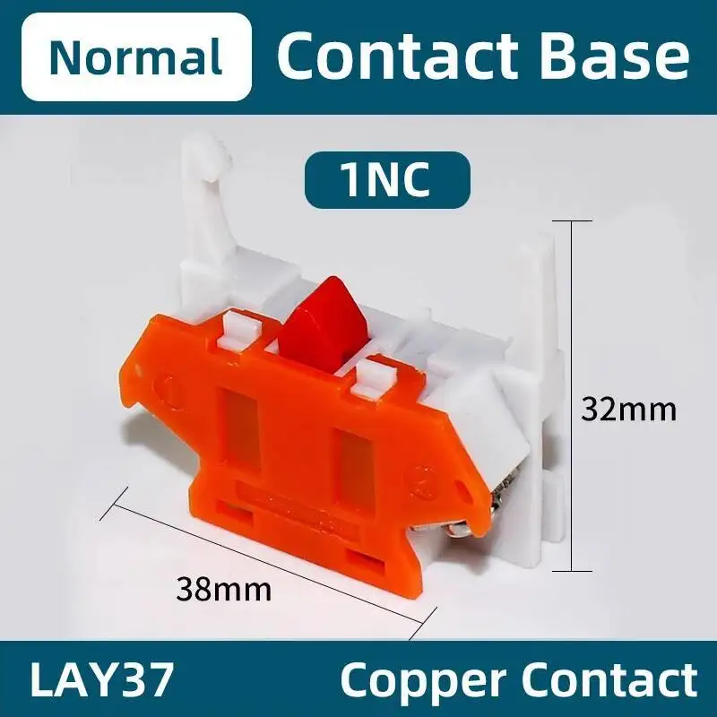 LAY37 PBC Y090 Contact Base Accessory Terminals Push Button Switch Normally Open Normally Closed 1NO 1NC