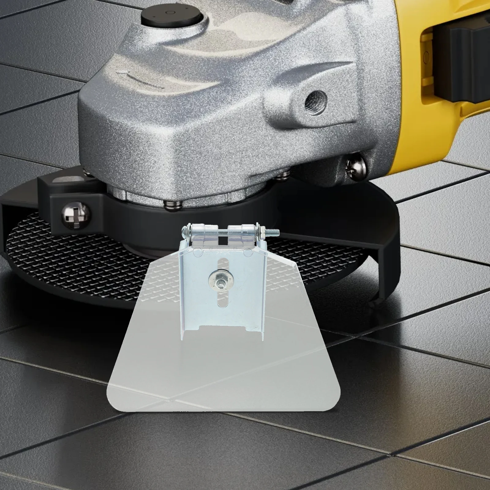 

2pcs Bench Safety Shield Eye Protector Grinder Stainless Steel Abs Dustproof Durable Screws Included Bench Guard Replacement