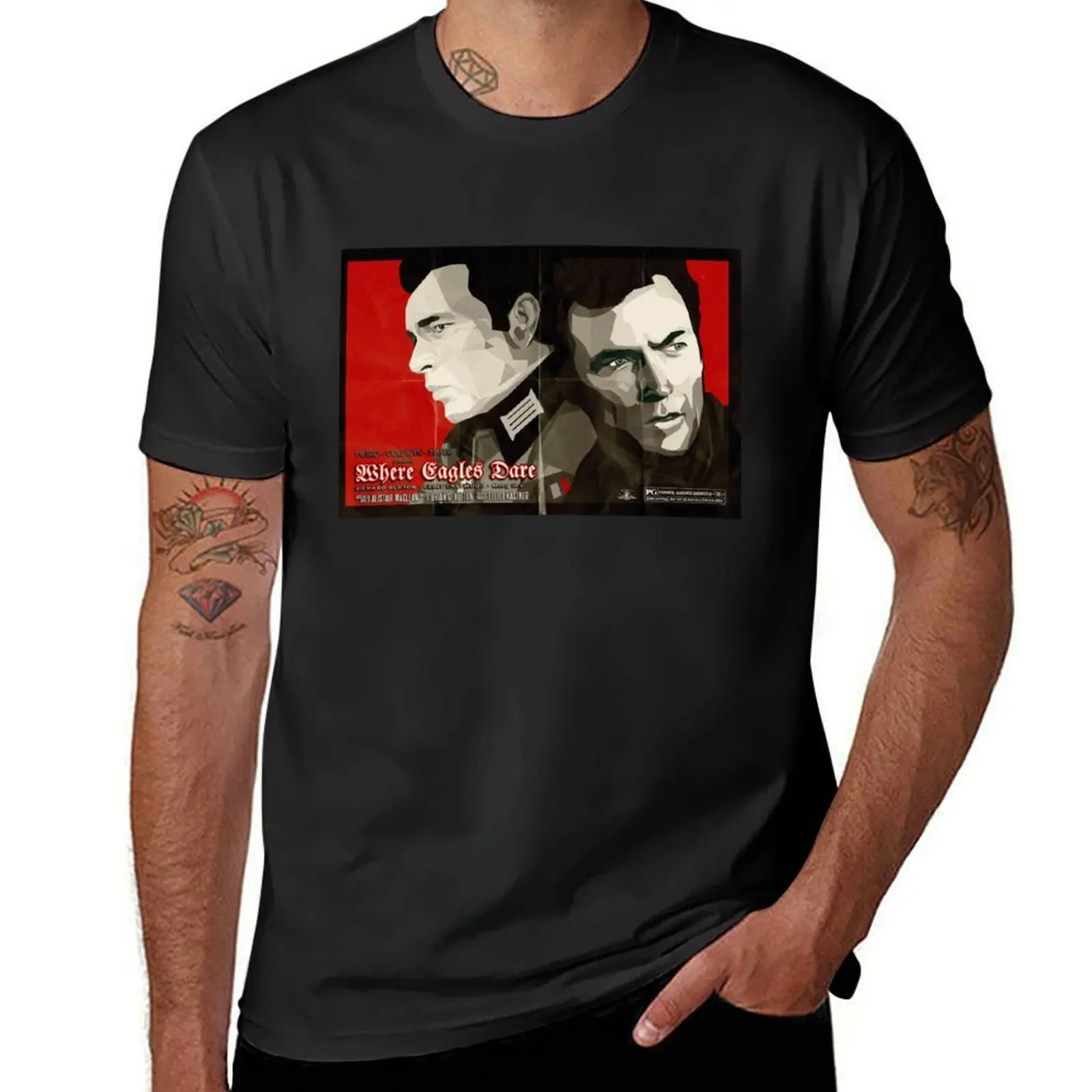 Where Eagles Dare (Alternative poster) T-Shirt summer clothes for a boy Blouse slim fit t shirts for men