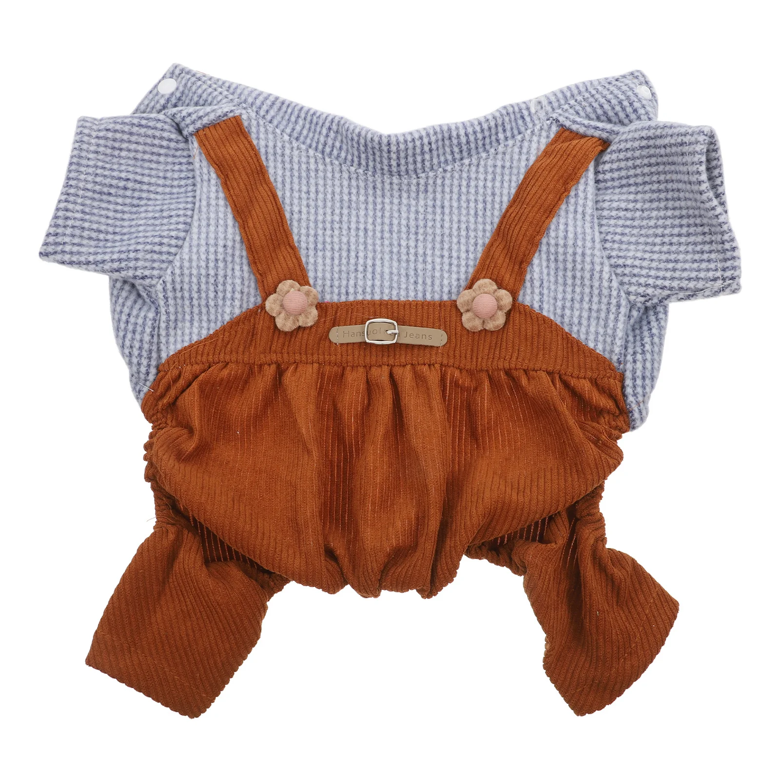 

Striped Pet Dog Overalls Adorable Costume Easy Wear Reduce Hair Fall New Year Party Clothes Pet Overalls Dog Coat