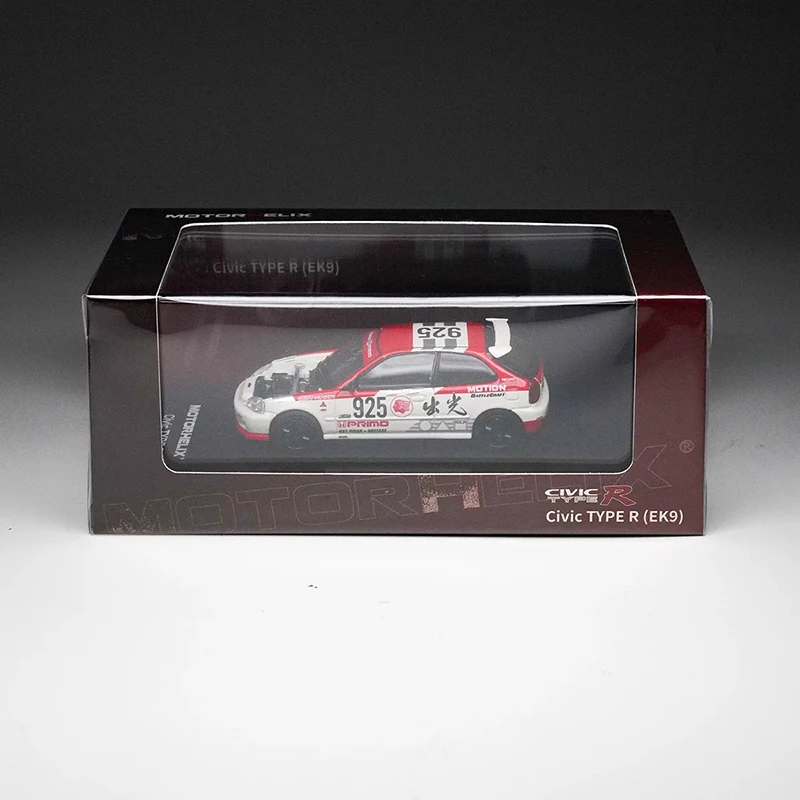 MOTORHELIX MH 1:64 Civic TYPE R (EK9) Alloy Car Model Static Collection Decorated Holiday Gifts Toys