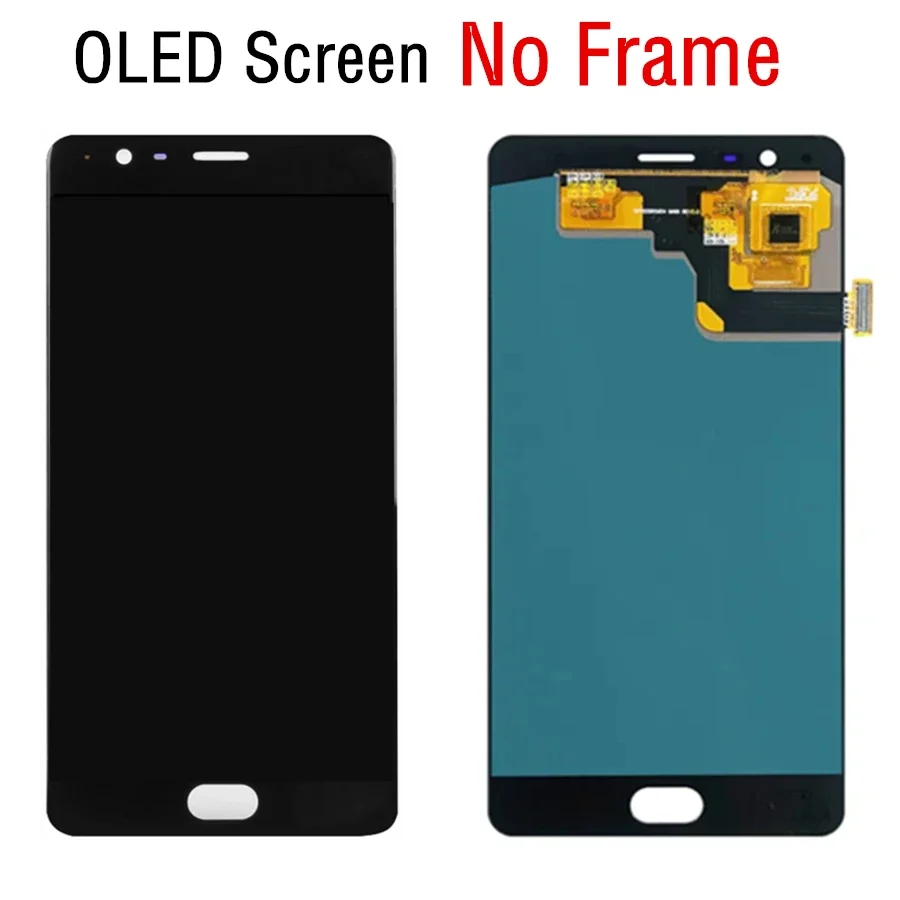 Imagem -03 - Oled Lcd Display Touch Screen com Moldura Montagem Digitador Peças de Reposição para Oneplus 3t A3000 5.5