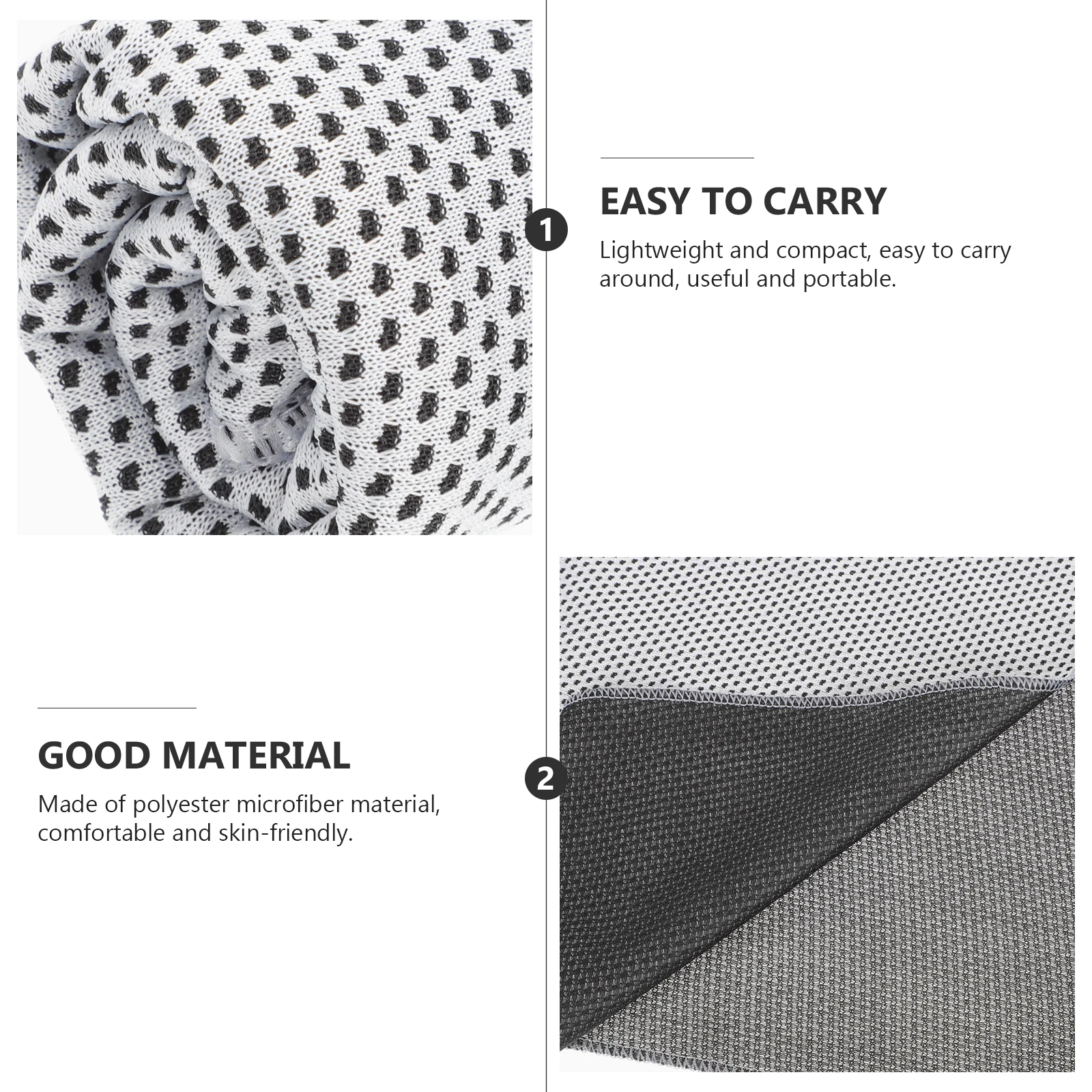 

4 Pcs Microfiber Ice Towel Yoga Instant Cooling Towels Running Gym Polyester Travel