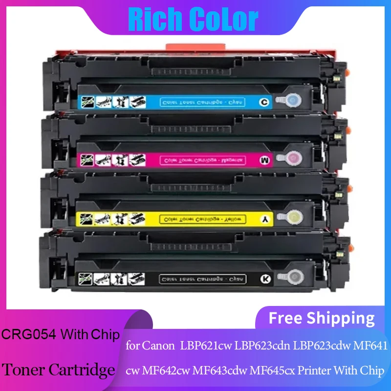 Imagem -01 - Cartucho de Toner com Chip Compatível com Canon Lbp621cw Lbp623cdn Lbp623cdw Mf641cw Mf642cw Mf643cdw Mf645cx Crg054 cartucho de toner com chip compativel com canon lbp621cw lbp623cdn lbp623cdw mf641cw mf642cw mf643cdw mf645cx crg054 01