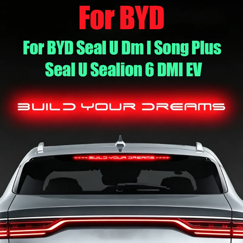 Image of Für BYD Seal U Dm I Song Plus Seal U Sealion 6 DMI EV Hochmontierte Bremsleuchte Aufkleber Rücklicht Tönungsfolie 2026 Auto-Zubehör