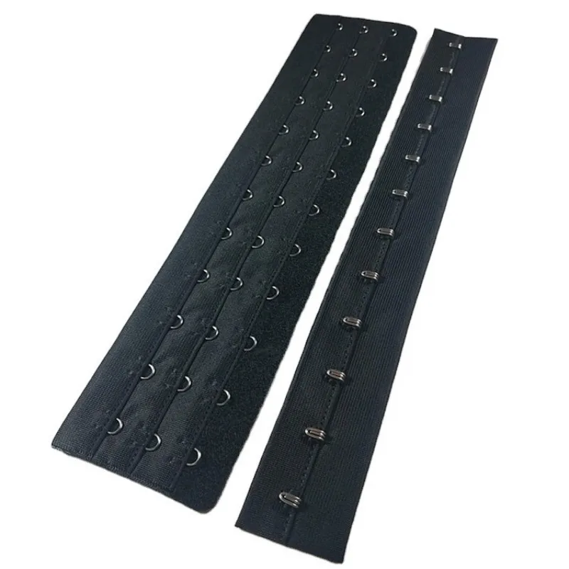 26cm Black Three Rows of Bra Buckles Sewing Hook and Eye Latch Closure for Bra Clothing Trousers Skirt Sewing DIY Craf