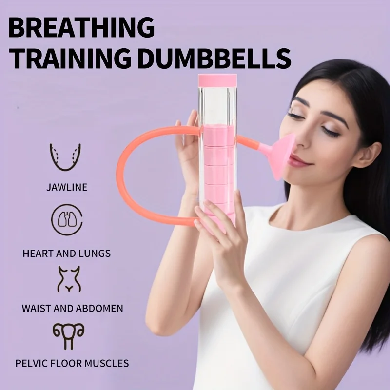 

Устройство для дыхания, тренажер для мышц живота, гантели для глубокого дыхания, мужчины, женщины, взрослые, тренировочное устройство для легких