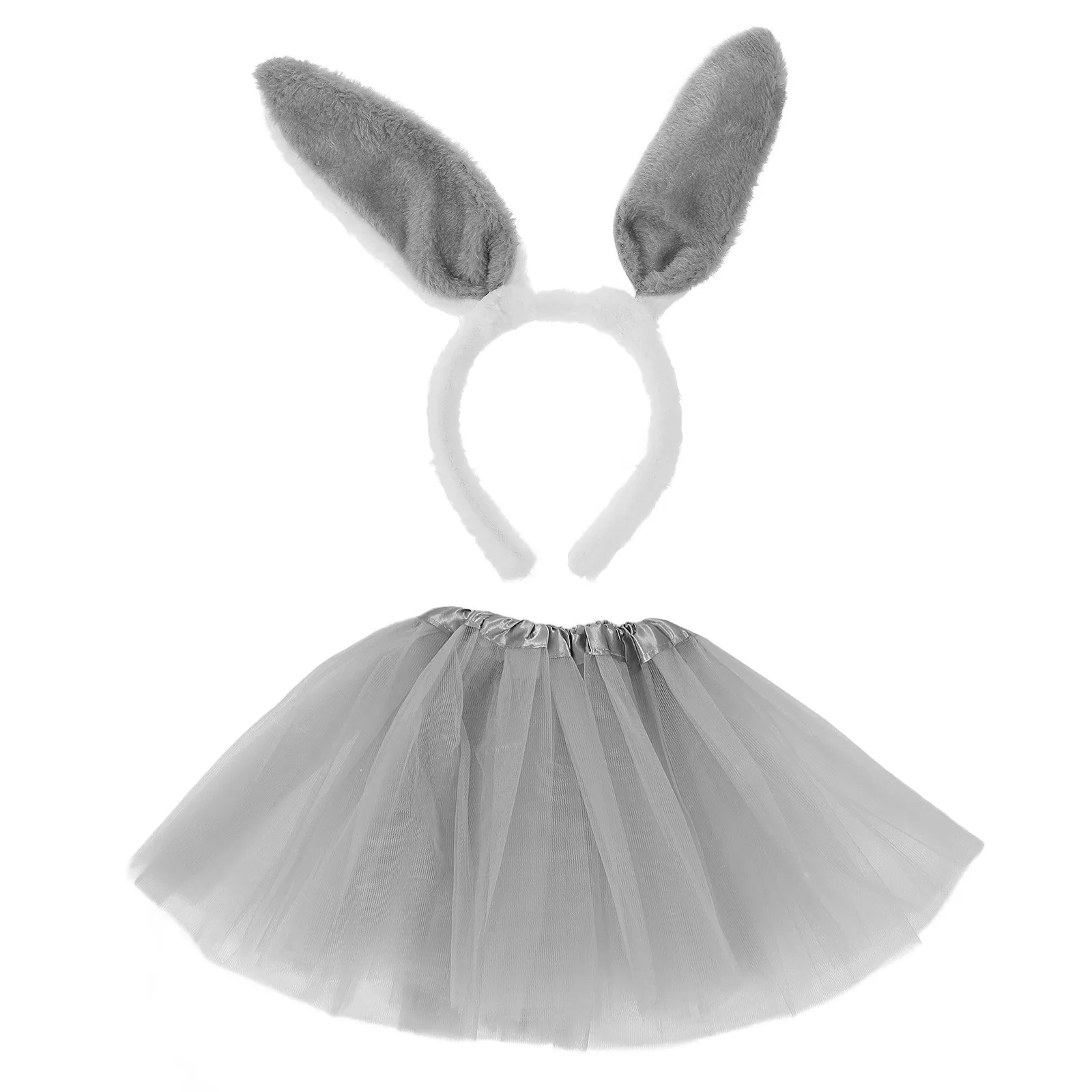 

Bunny Tutu Costume Headband Short Skirt Suit Headbands Ruffles Easter Cosplay Uniform