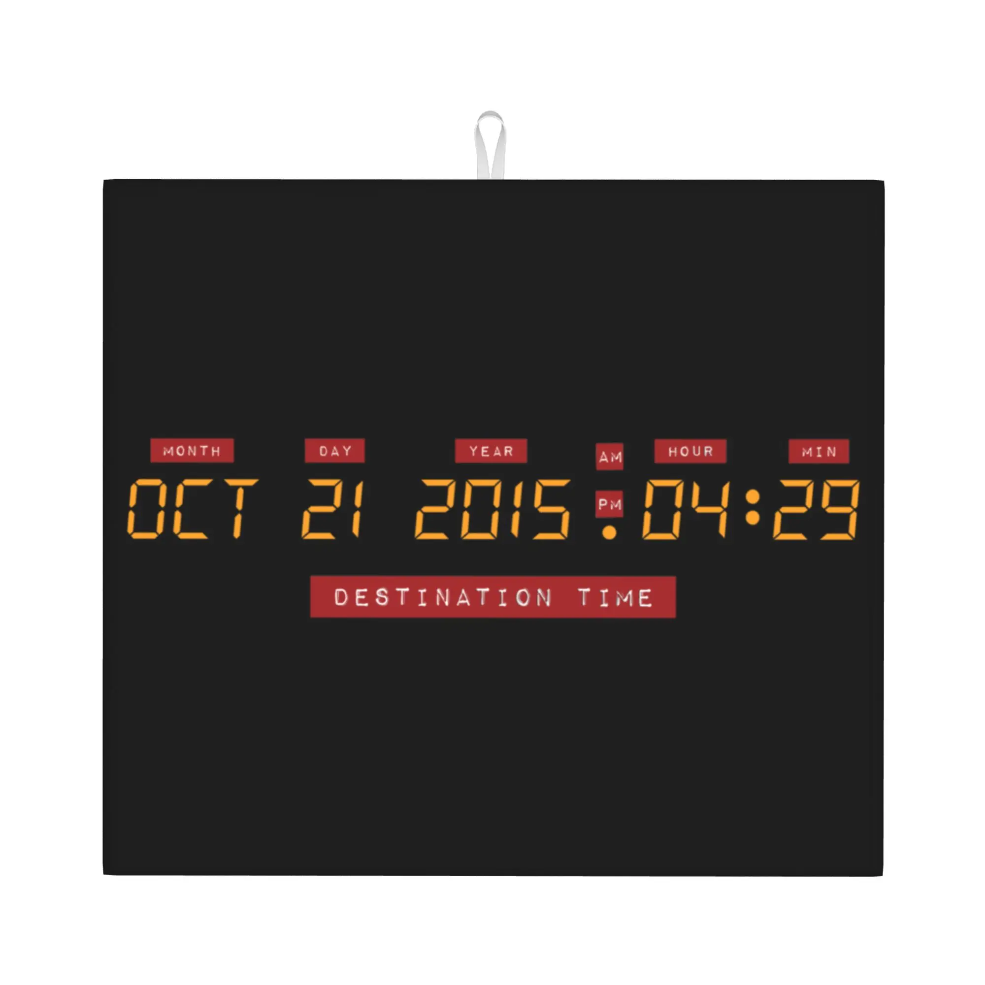 Back To The Future Non‑Slip Waterproof Absorbent Barware Tableware Oil Proof Reusable DeLorean Numbers Drying Mat For Kitchen