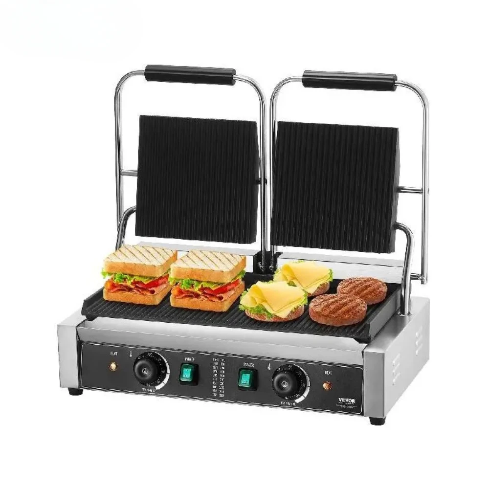 VEVOR Commercial Panini Grill 3600W Electric Sandwich Panini Maker 19