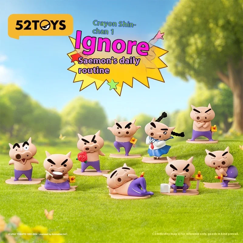 

52TOYS Crayon Shin-chan Ignoring Zeng Weimen's Daily Blind Box Trendy Collectible Toys Home Desktop Decoration Figurines Anime