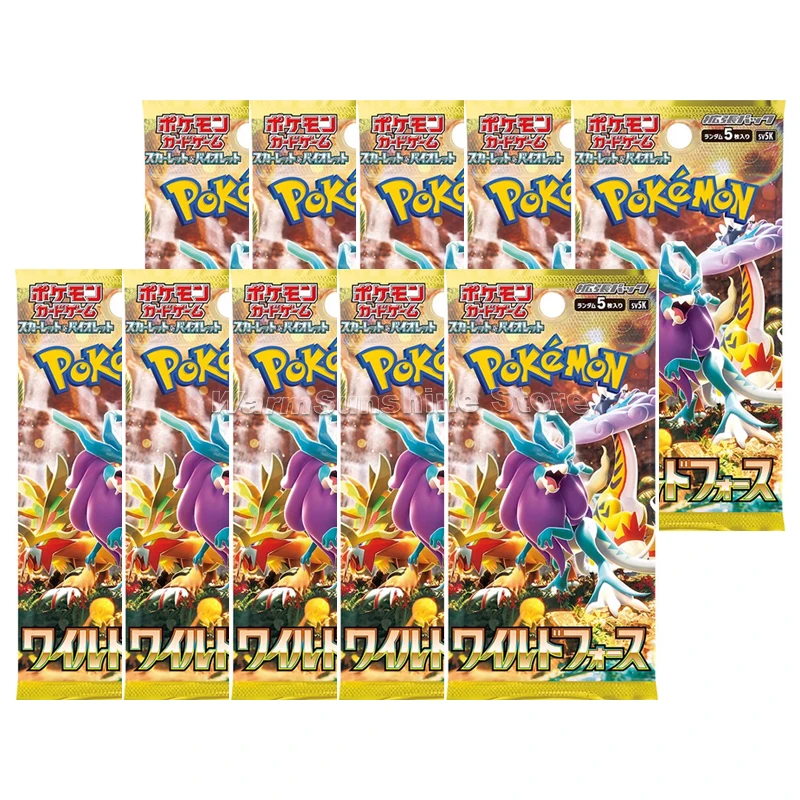 Original Pokemon Card PTCG Japanese Edition Series SV5K Wild Force Anime Game Trading Cards Children Gift Genuine Board Game Toy