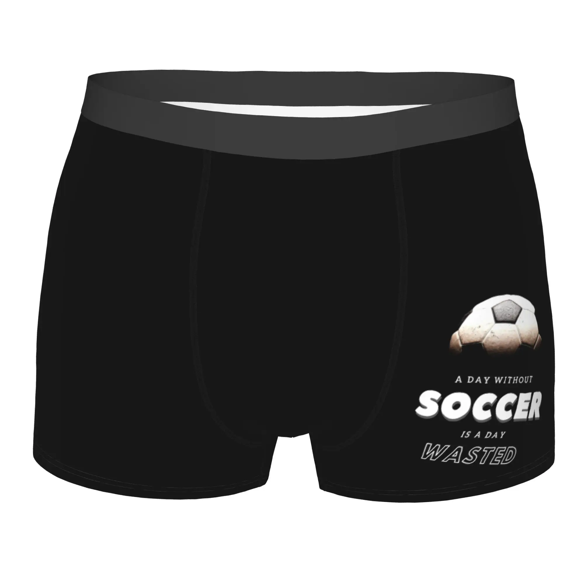 Custom A Day Without Soccer Is A Day Wasted Boxers Shorts Men's Football Lover Briefs Underwear Cool Underpants