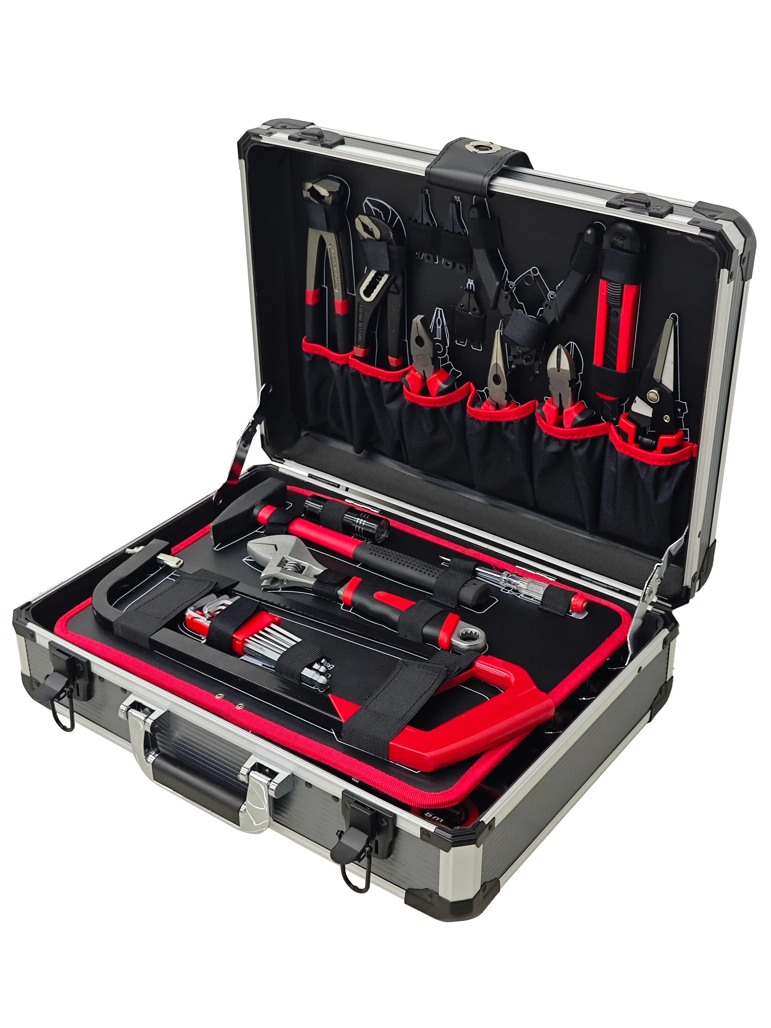 172PCS Chrome Vanadium Steel Toolbox Case with Professional CRV Handle Tools OEM Customizable for Professional Car Repair