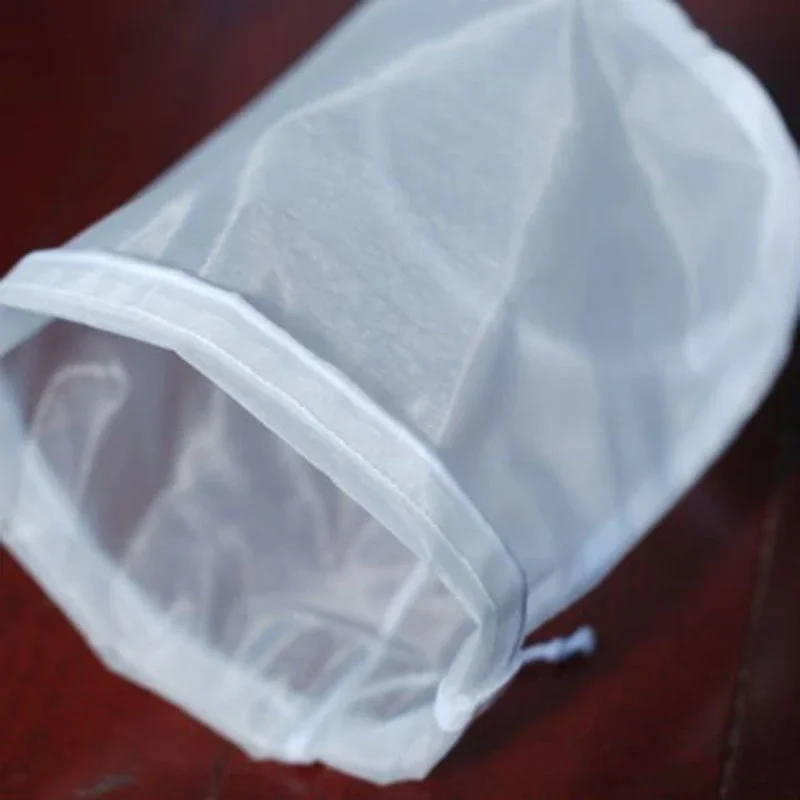 2x 100/160/200 Nylon Straining Bag 20x30cm Fine Mesh Homebrew Filter Bags Tea Fruit Juice Coffee Wine Nylon Bag