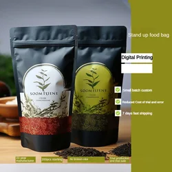 Custom Printed Resealable Food Nut Packaging Aluminum Foil Stand Up Pouch Reusable Ziplock Plastic Packaging Bag