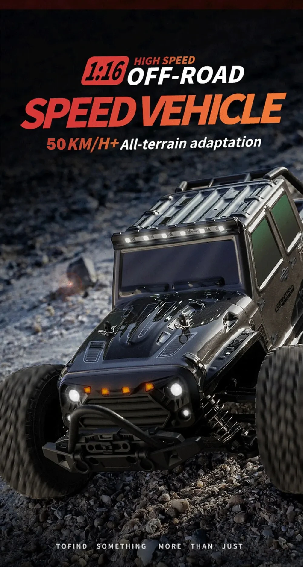 50 or 80KM/H Rc Cars 1/16 Off Drift Road 4WD with LED 2.4G Waterproof Remote Control Monster Truck for Adults and Kids Toy Gift