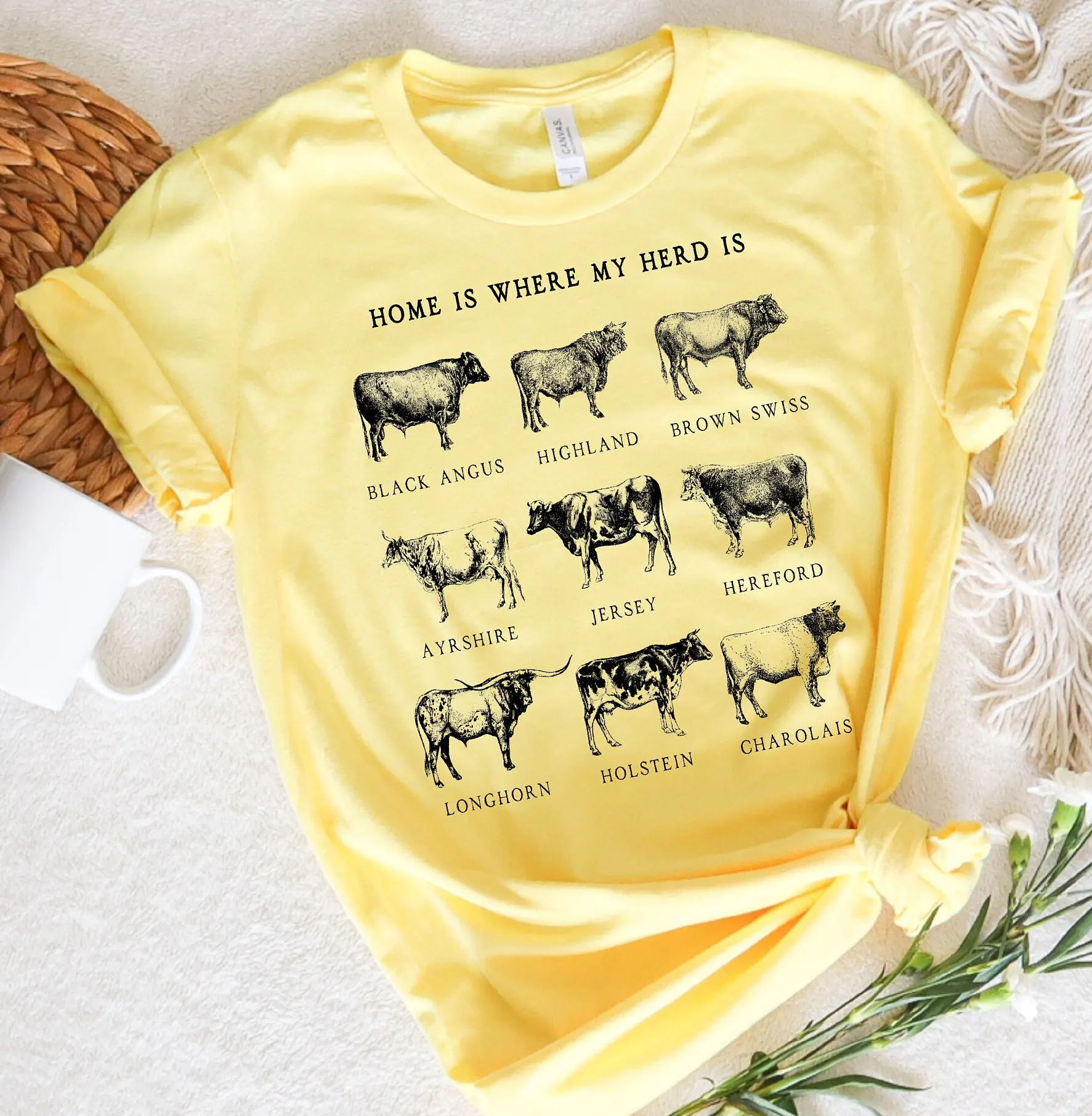 Cow Shirts Farm Animal T Shirt Highland Western Cute Cottagecore Life