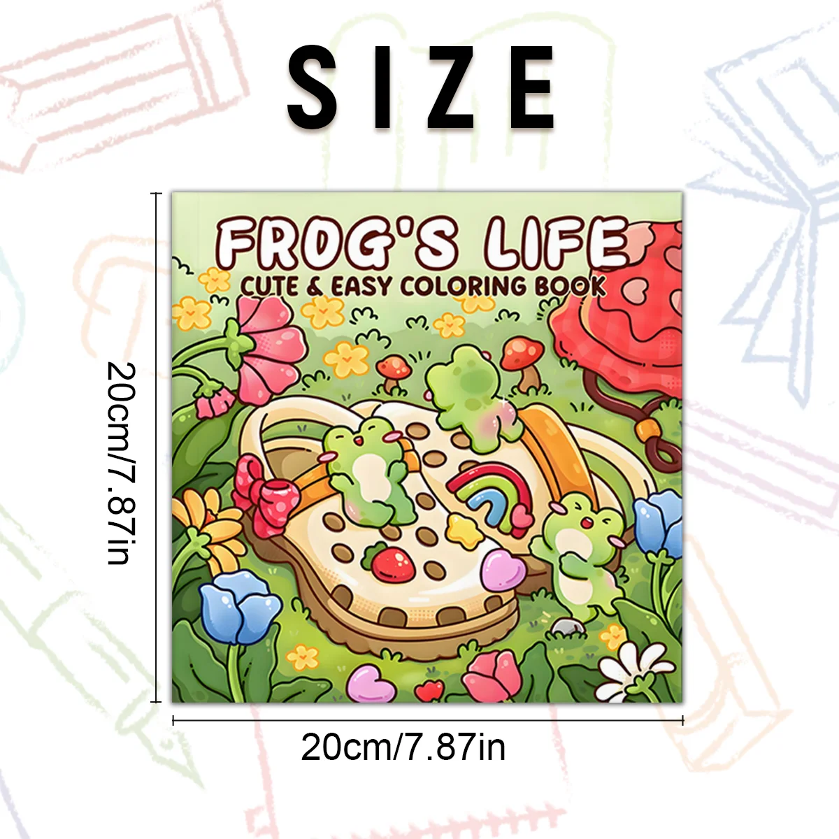 Mini Frog Life Coloring Book - 24 Pages of Charming Green Mood Illustrations for Easter Celebrations & Labor Day Activities