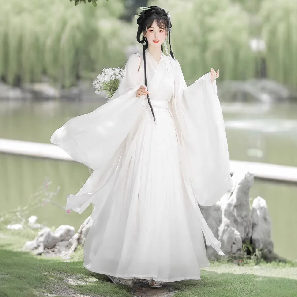 

Hanfu Dress Women Chinese Ancient Traditional Hanfu Carnival Princess Cosplay Costume Stage Hanfu white &Red Dance Dress