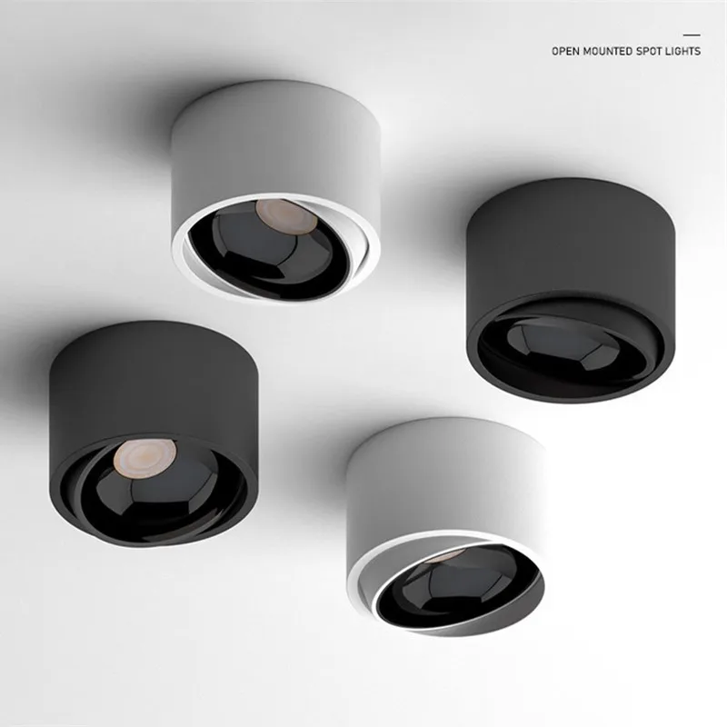 Surface-Mounted Downlights, Anti-Glare Ultra-Thin LED Spotlights, Living Room Ceiling Lights, Bedroom and Study 110V/220V 5W7W