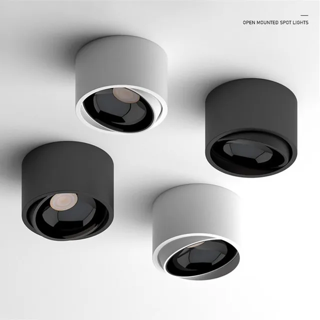 Surface-mounted downlights, anti-glare ultra-thin LED spotlights, living room ceiling lights, bedroom and study 110V/220V 5W7W Surface-mounted downlights, anti-glare ultra-thin LED spotlights, living room ceiling lights, bedroom and study 110V/220V 5W7W