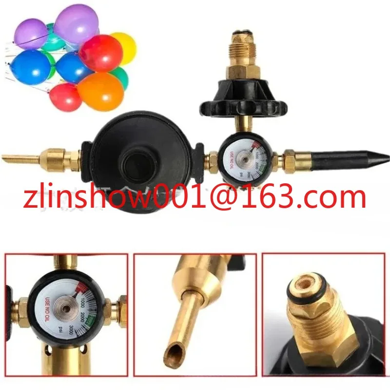 

Outlet Helium Inflation Balloon Pressure Reducing Valve Helium Inflation Tool G5/8,CGA580 All Copper Large Double