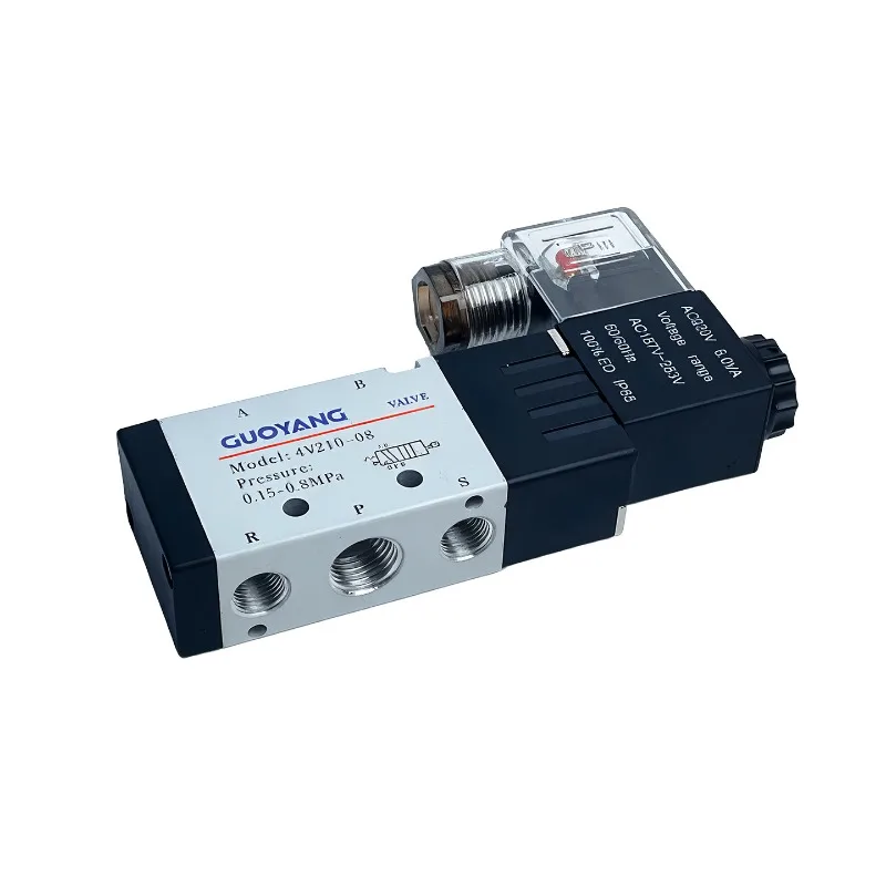 Pneumatic solenoid valve 4V210-08 two-position five-way 4V310-10 plate type 4M201-08 reversing valve full cop-per coil