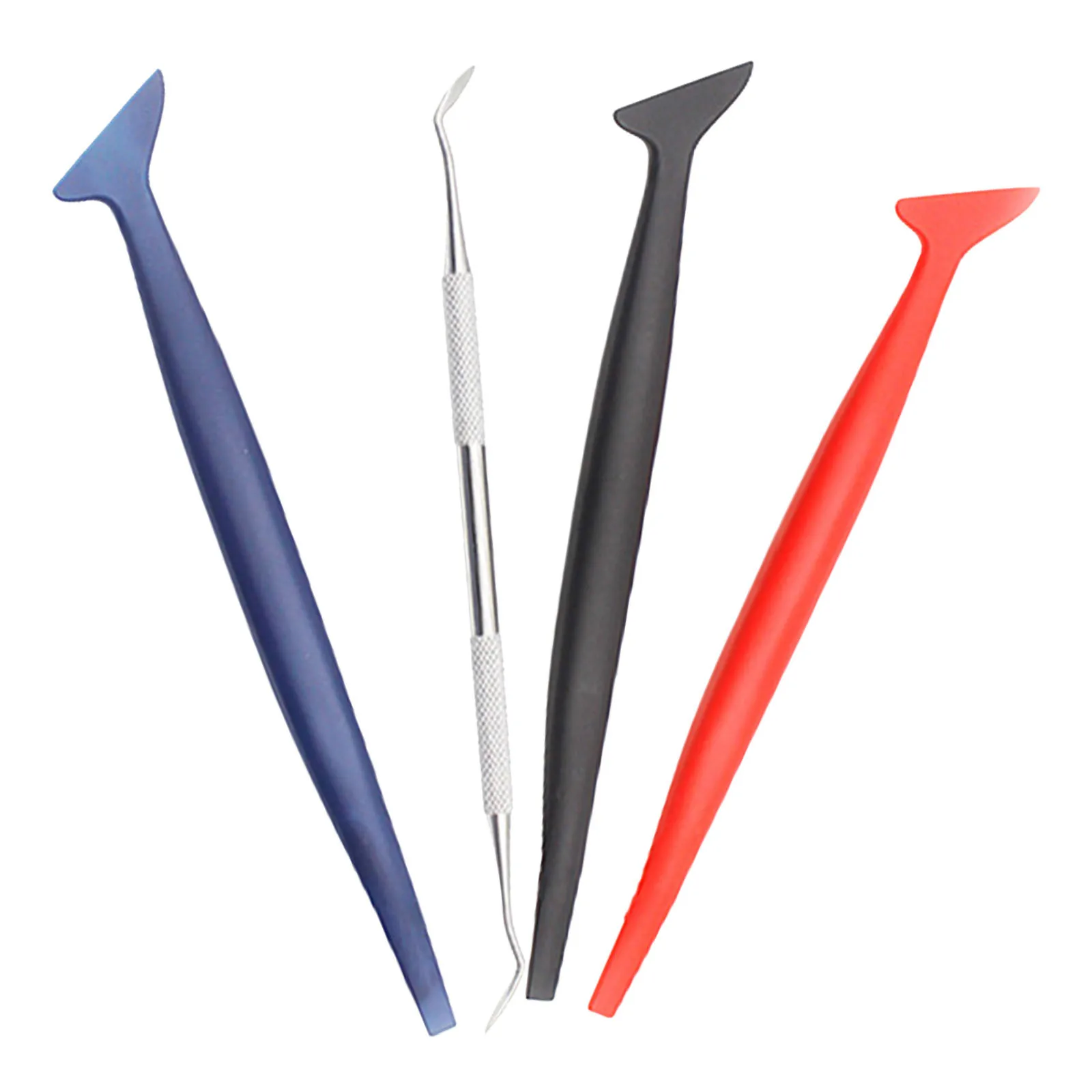 

4pcs Car Film Tool Set 3 Scrapers Different Hardness Gap For Window Tint Wrapping Installation Vinyl Closing Scraper