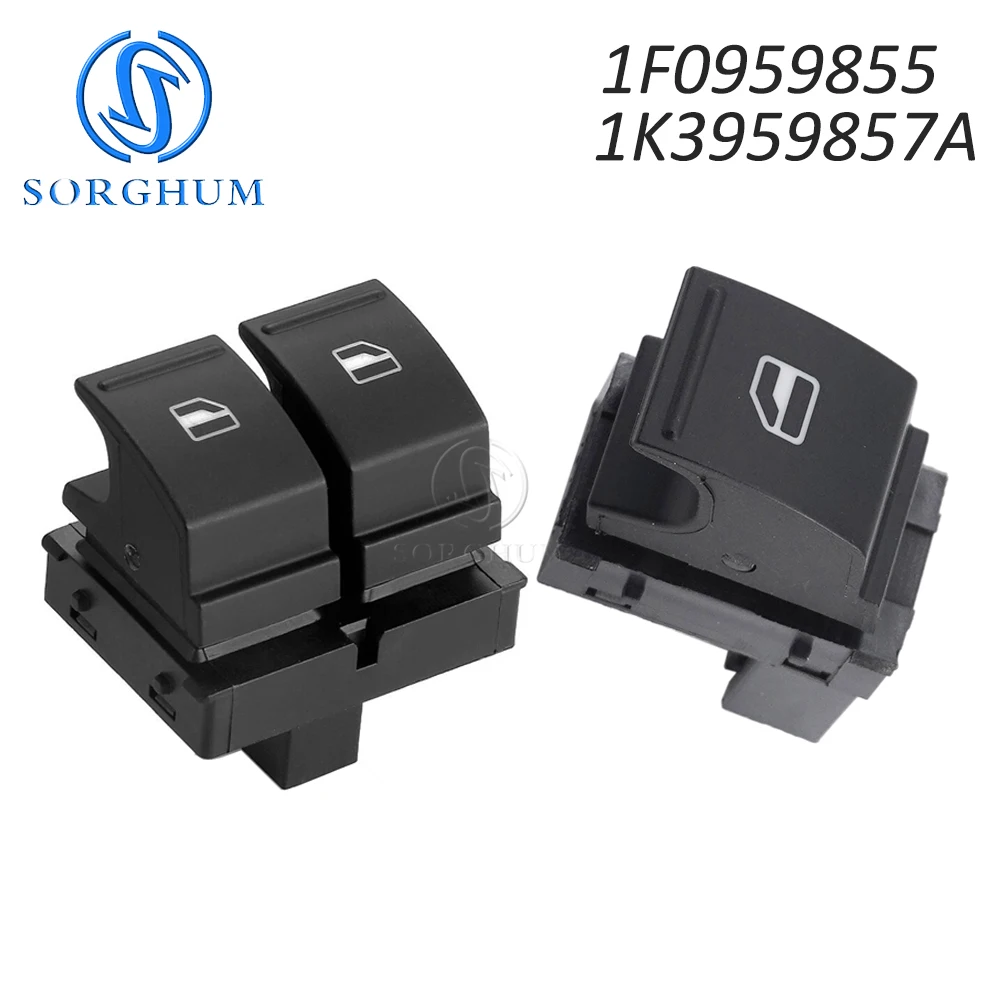 SORGHUM Electric Window Switch 1K3 959 857A for Volkswagen Caddy 2K Golf 5 6 GTI Passat B6 CC Tiguan Seat Ibiza LEON ALTEA TOLED