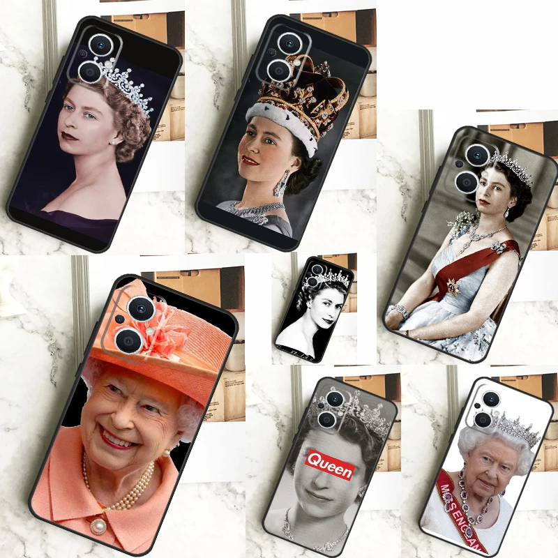 England Queen Elizabeth II Case For OPPO Reno 10 Pro 11 F 4 5 6 7 8 Lite 4Z 5Z 8T OPPO Find X5 X2 X3 Lite X6 Pro Cover