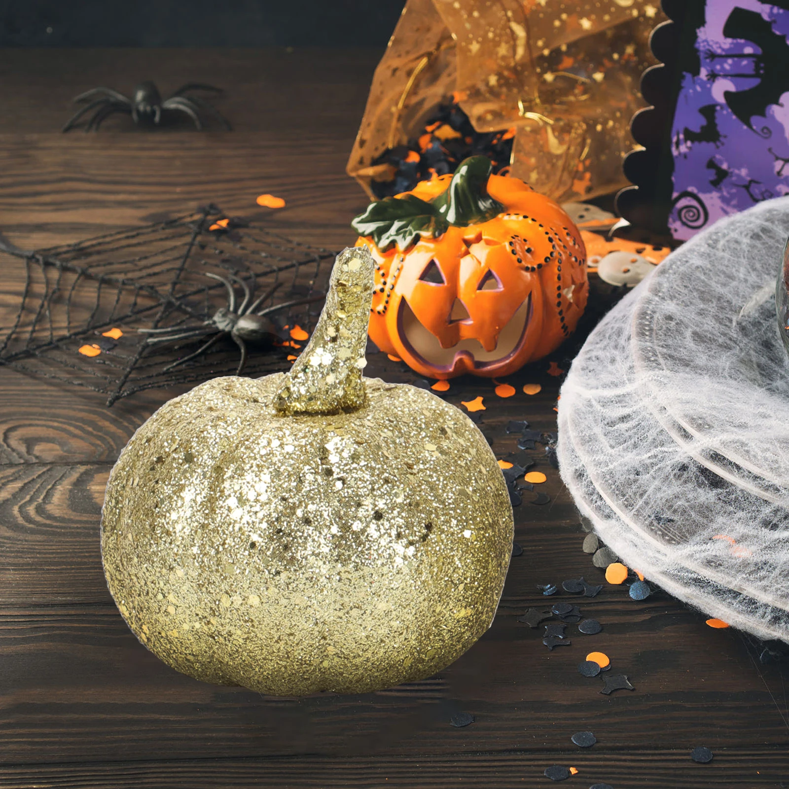 

20 Pcs Small Pumpkin Decoration Fall Decorations for Home Pumpkins Table Outdoor Mini Decorating Plastic Child Decorative